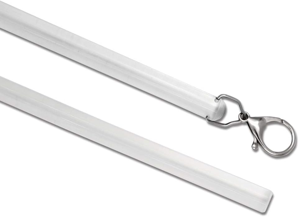 2 Pack 36 Inch Universal Drapery Pull Rod Invisible Clear Curtain Wand for Easier Opening and Back (Acrylic, 36")