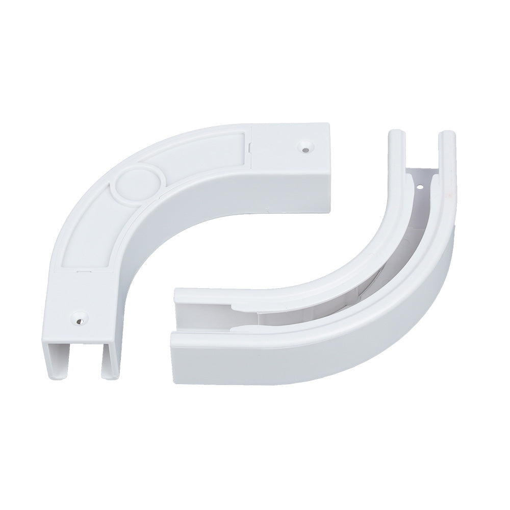 SOLOKOS 90 Degree Curtain Track Connectors – Corner Elbow Joint for Smooth Rail Turns – Black or White (Black)