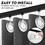 Room divider Ceiling Track set for Curtains with hooks, Corner Connectors(Set of 2) and top brackets Curtain Rail System（BLACK) SOLOKOS Curtain Space