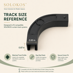 SOLOKOS 90 Degree Curtain Track Connectors – Corner Elbow Joint for Smooth Rail Turns – Black or White (Black) SOLOKOS Curtain Space
