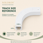 SOLOKOS 90 Degree Curtain Track Connectors – Corner Elbow Joint for Smooth Rail Turns – Black or White (Black) SOLOKOS Curtain Space