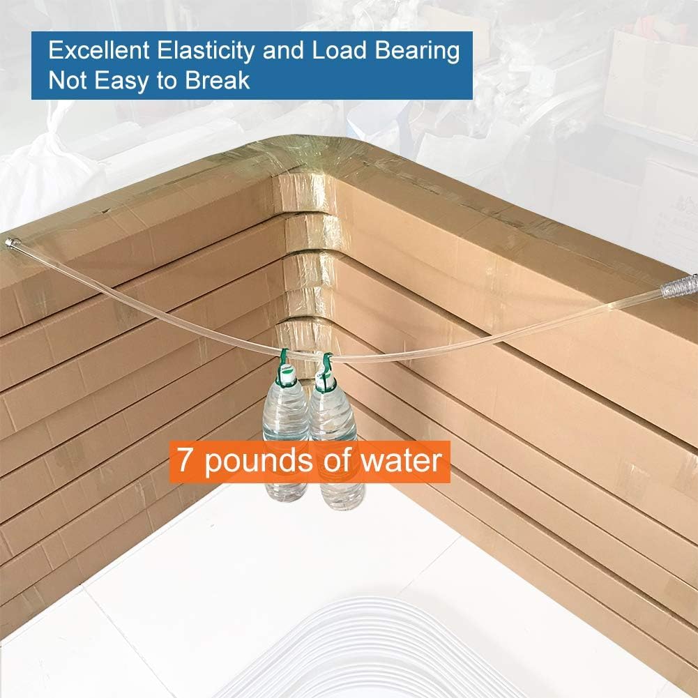 2 Pack Curtain Pull Rod with Metal Snap Invisible Clear Curtain Push Wand for Drapery and Grommet Curtains 1/2 Inch Wide (Acrylic, 40 Inch)