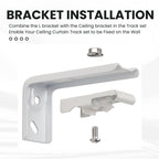 6-Pack Multipurpose Wall Mounted Curtain Bracket Thickened Metal and Super Strong Load-Bearing Capacity(White) SOLOKOS Curtain Space