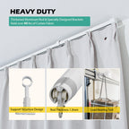 SOLOKOS Telescoping Curtain Rod – Adjustable Curtain Pole Track for Wall Mount, Heavy-Duty Aluminum, Extendable Length SOLOKOS Curtain Space