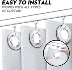 Room divider Ceiling Track set for Curtains with hooks, Corner Connectors(Set of 2) and top brackets Curtain Rail System（WHITE)) SOLOKOS Curtain Space