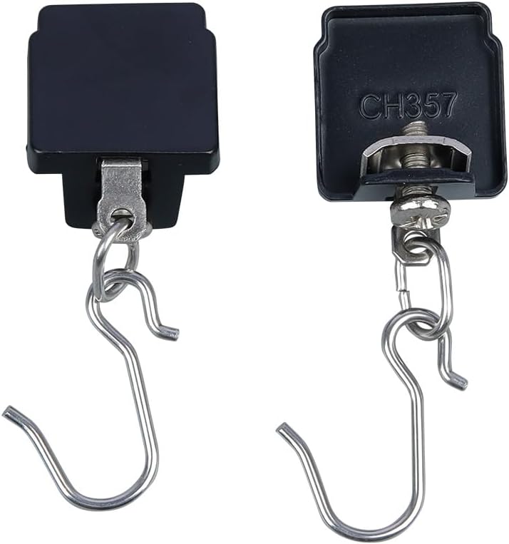 SOLOKOS 2-Pack Track End Caps with Hooks for Ceiling Curtain Track (2, White)