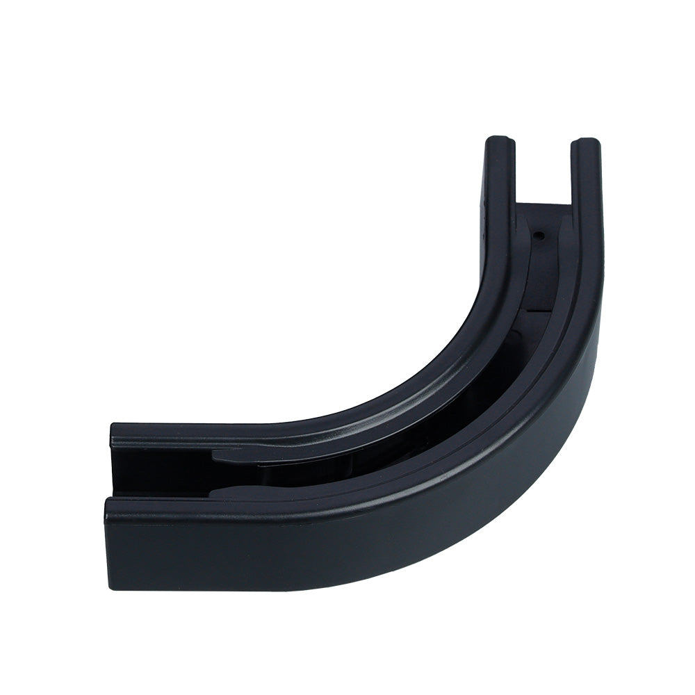 SOLOKOS 90 Degree Curtain Track Connectors – Corner Elbow Joint for Smooth Rail Turns – Black or White (Black)