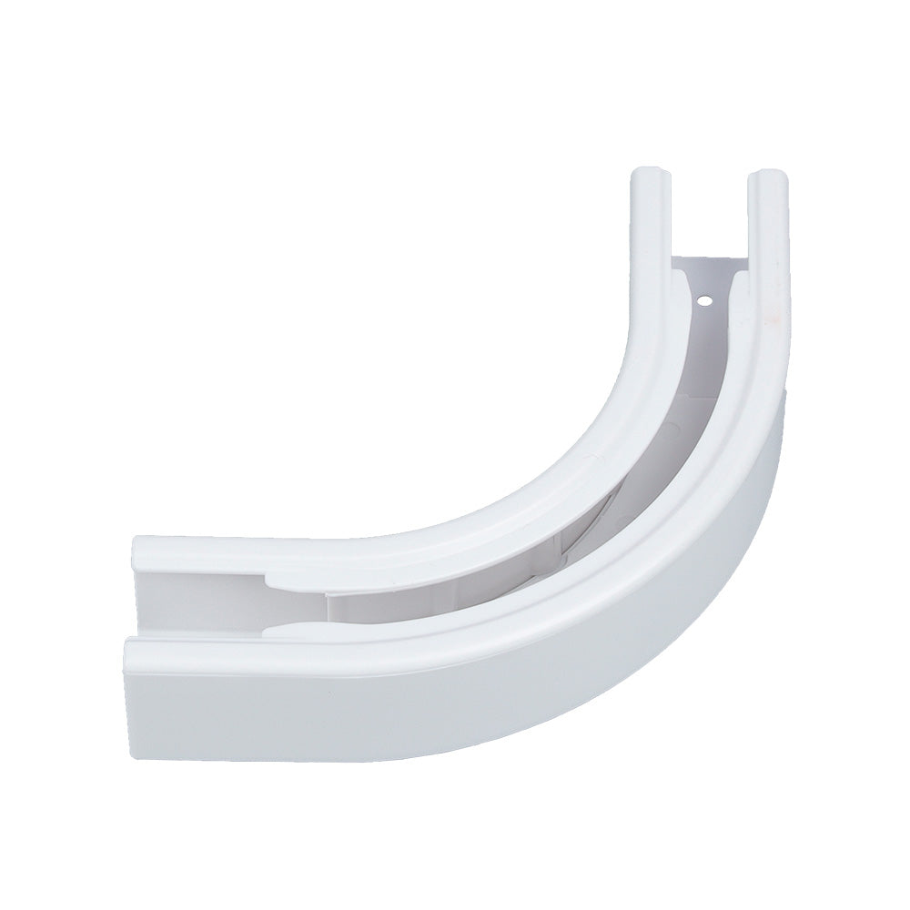 SOLOKOS 90 Degree Curtain Track Connectors – Corner Elbow Joint for Smooth Rail Turns – Black or White (Black)