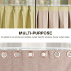 SOLOKOS Telescopic Ceiling Mount Curtain Track System 33 to 59/51 to 94 inch Adjustable Room Divider Track Set (33-59")/(51-94") White SOLOKOS Curtain Space