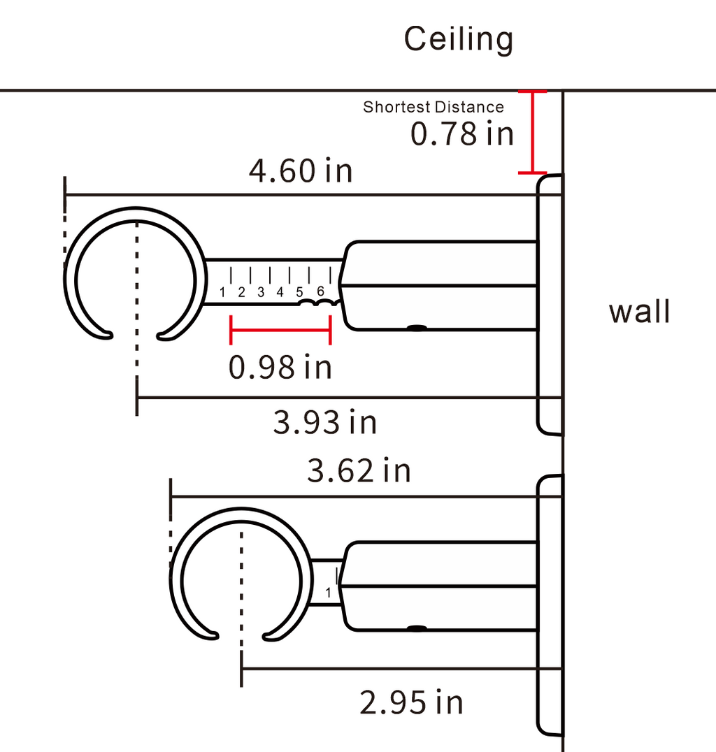SOLOKOS Telescoping Curtain Rod – Adjustable Curtain Pole Track for Wall Mount, Heavy-Duty Aluminum, Extendable Length, No-Drill Installation(WHITE)