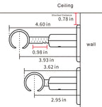 SOLOKOS Telescoping Curtain Rod – Adjustable Curtain Pole Track for Wall Mount, Heavy-Duty Aluminum, Extendable Length, No-Drill Installation (BLACK) SOLOKOS Curtain Space