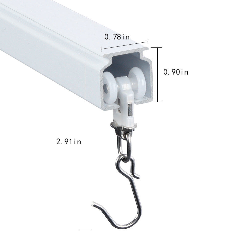 SOLOKOS Curtain Track Rollers – Smooth Gliders with Metal Hooks for Curtain Rail, Noise-Free & Rustproof