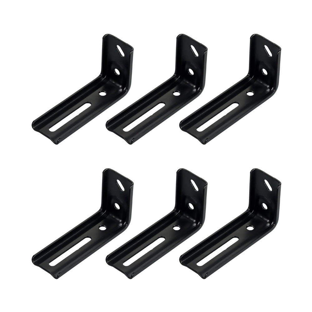 6-Pack Multipurpose Wall Mounted Curtain Bracket Thickened Metal and Super Strong Load-Bearing Capacity (Black)