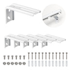 6-Pack Multipurpose Wall Mounted Curtain Bracket Thickened Metal and Super Strong Load-Bearing Capacity(White) SOLOKOS Curtain Space
