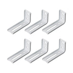 6-Pack Multipurpose Wall Mounted Curtain Bracket Thickened Metal and Super Strong Load-Bearing Capacity(White) SOLOKOS Curtain Space