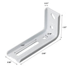 6-Pack Multipurpose Wall Mounted Curtain Bracket Thickened Metal and Super Strong Load-Bearing Capacity(White) SOLOKOS Curtain Space