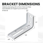 6-Pack Multipurpose Wall Mounted Curtain Bracket Thickened Metal and Super Strong Load-Bearing Capacity(White) SOLOKOS Curtain Space